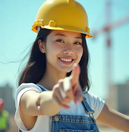 Female Staff In Hard Hat Esm